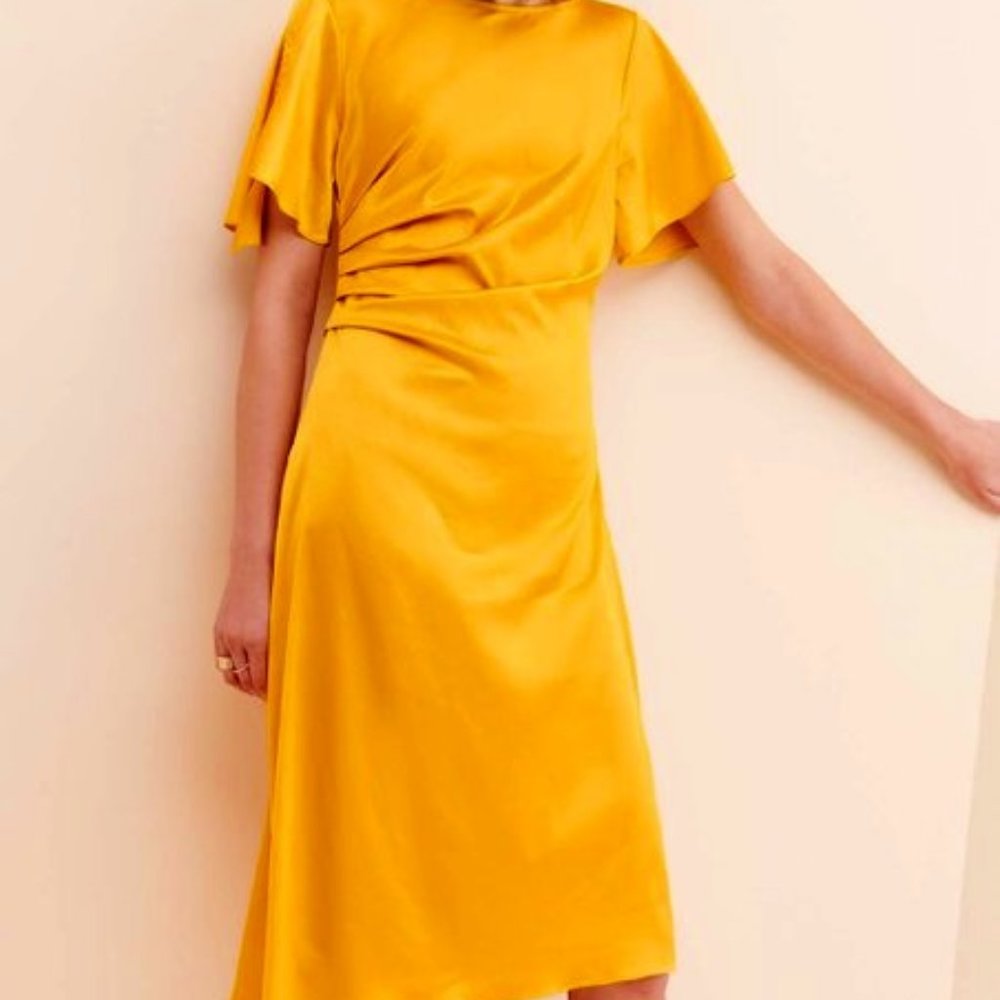 NWT Anthropologie O.P.T Yellow Midi Dress